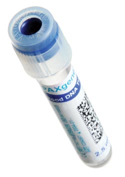 Blood tube for genomic DNA testing