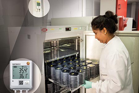 Legionella testing: temperature and humidity data logging