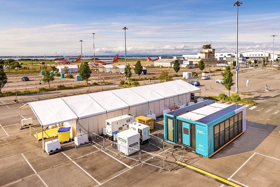 State-of-the-art PCR testing laboratory at Liverpool airport