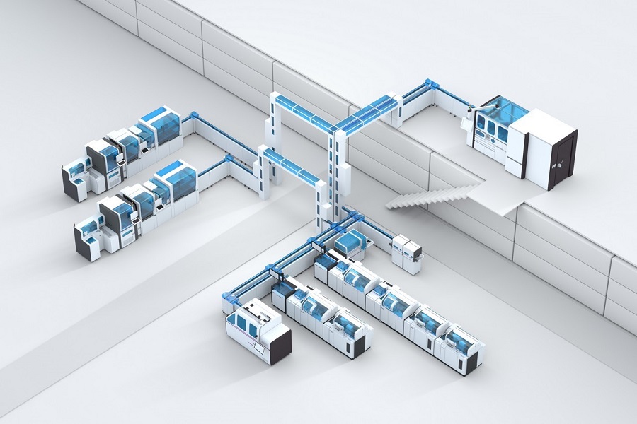 Automated vertical transportation for laboratory samples launched by Roche